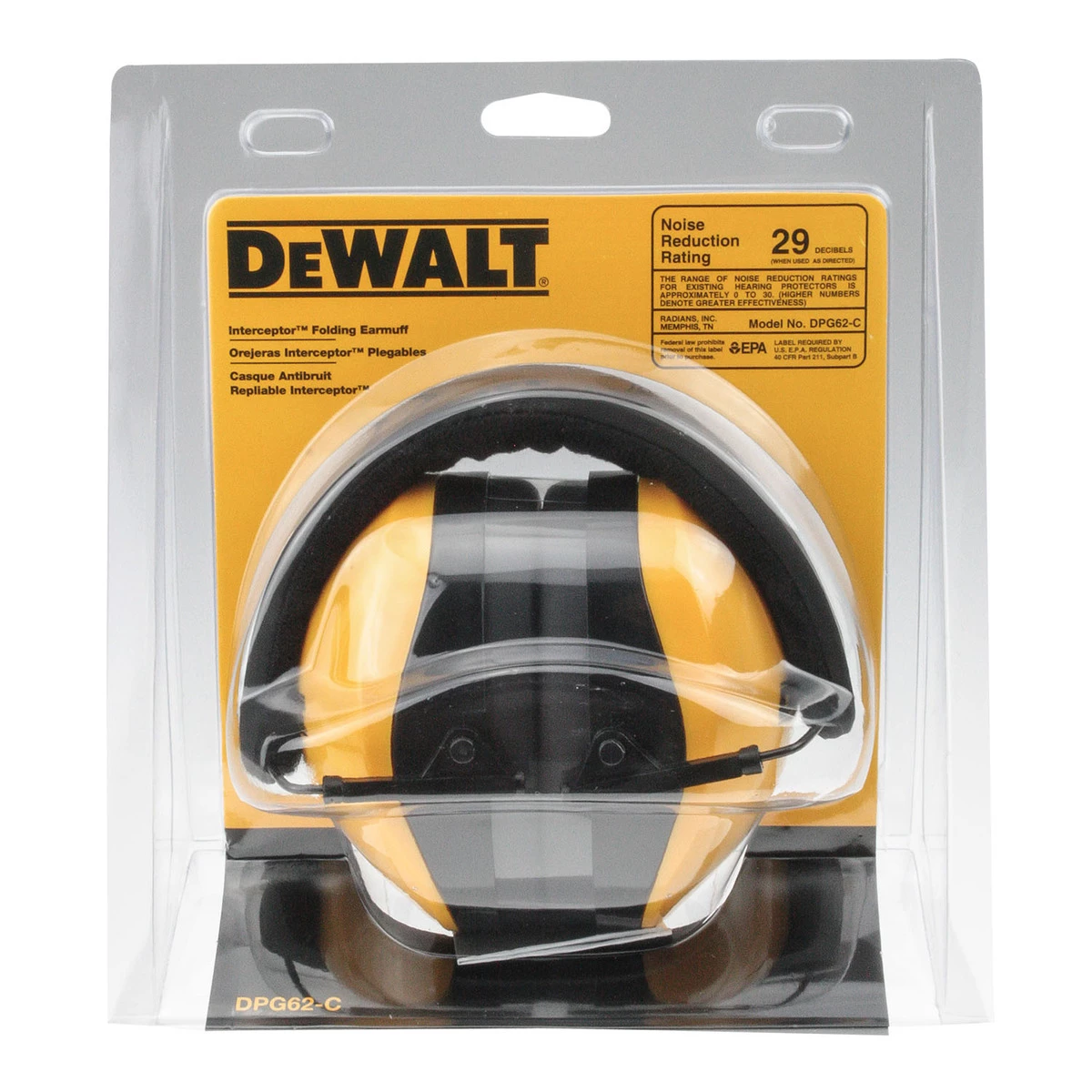 DEWALT Interceptor Earmuff, DPG62-C 6 DEWALT Interceptor Earmuff, DPG62-C - Image 4