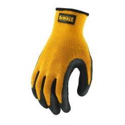 DEWALT Textured Rubber Coated Gripper Glove, DPG70L, Yellow, Large -Tools Elegant shop sftp a s assets20200303000000142