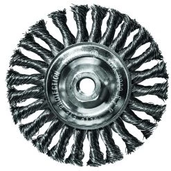 Century Drill Wire Wheel Coarse Cable Twist 5 IN 5/8 X 11 Arbor Safe Rpm 12.500, 76053