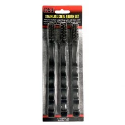 K-T Industries 3-Piece Stainless Brush Set, Stainless Steel, SMALL, 5-2201