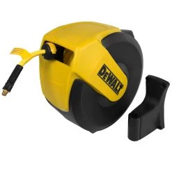 DEWALT Enclosed Air Hose Reel with Hybrid Hose, DXCM024-0345, 3/8 IN x 50 FT