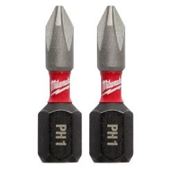 Milwaukee Tool Shockwave Impact Bit PH1, 2-Pack, 48-32-4411, 1 IN
