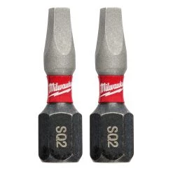 Milwaukee Tool Shockwave Impact Bit SQ2, 2-Pack, 48-32-4422, 1 IN