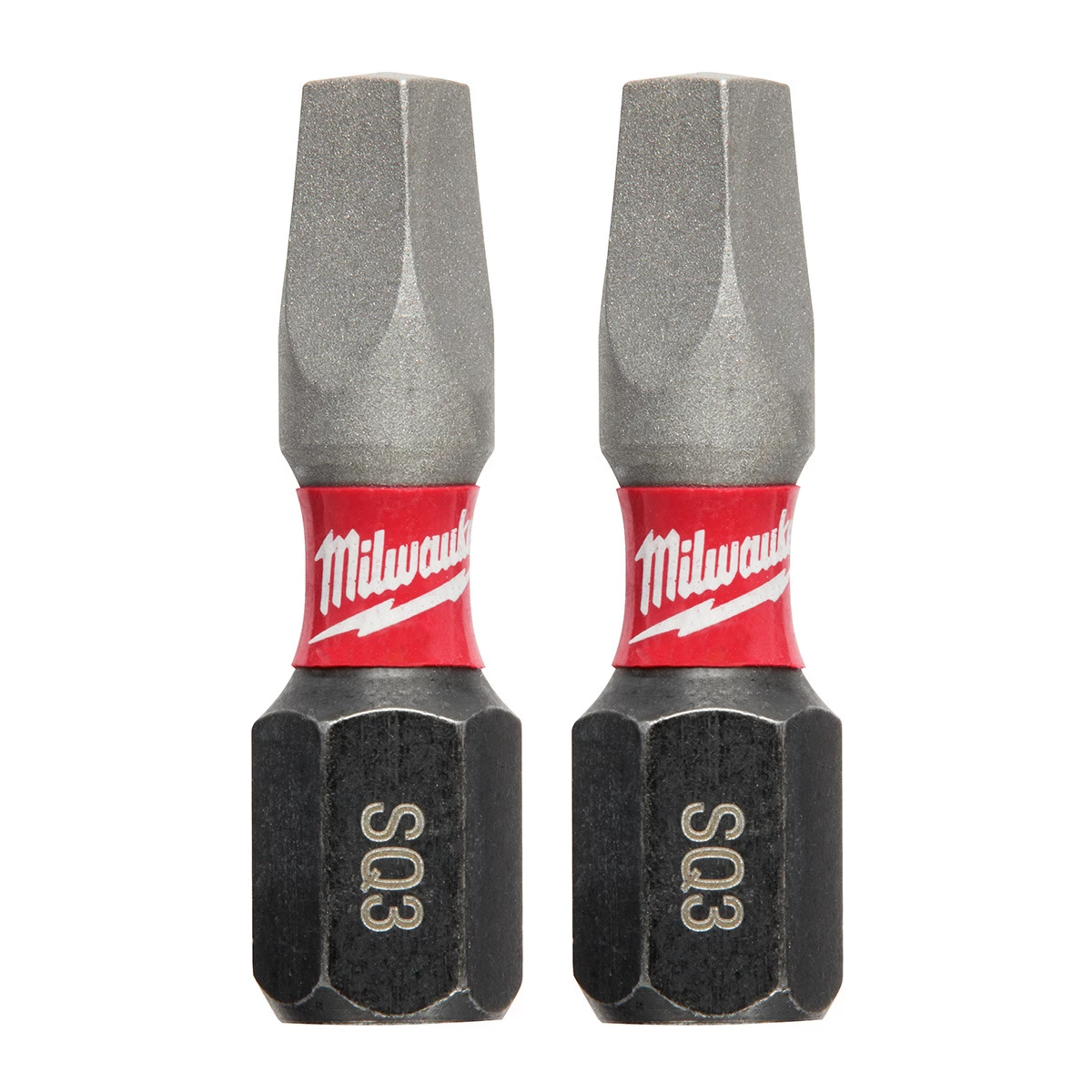 Milwaukee Tool Shockwave Impact Bit SQ3, 2-Pack, 48-32-4423, 1 IN 3 Milwaukee Tool Shockwave Impact Bit SQ3, 2-Pack, 48-32-4423, 1 IN