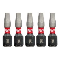Milwaukee Tool Shockwave Impact Bit SQ2, 5-Pack, 48-32-4605, 1 IN