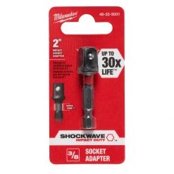Milwaukee Tool Shockwave Hex Shank Socket Adapter, 48-32-5031, 3/8 IN
