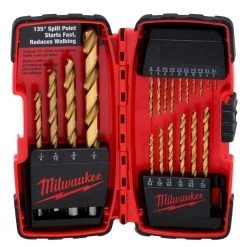 Milwaukee Tool Titanium Bit Drill Set, 20-Piece, 48-89-1105