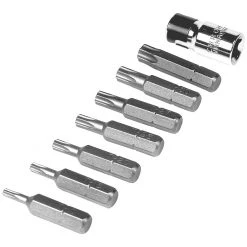Performance Tool Tamper Resist Star Bit Set, 8-Piece, W1386