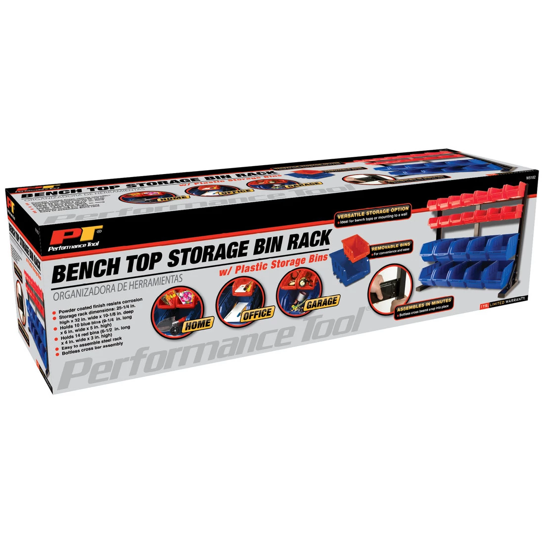 Performance Tool 24 Bin Wall / Benchtop Rack, W5182 4 Performance Tool 24 Bin Wall / Benchtop Rack, W5182 - Image 2