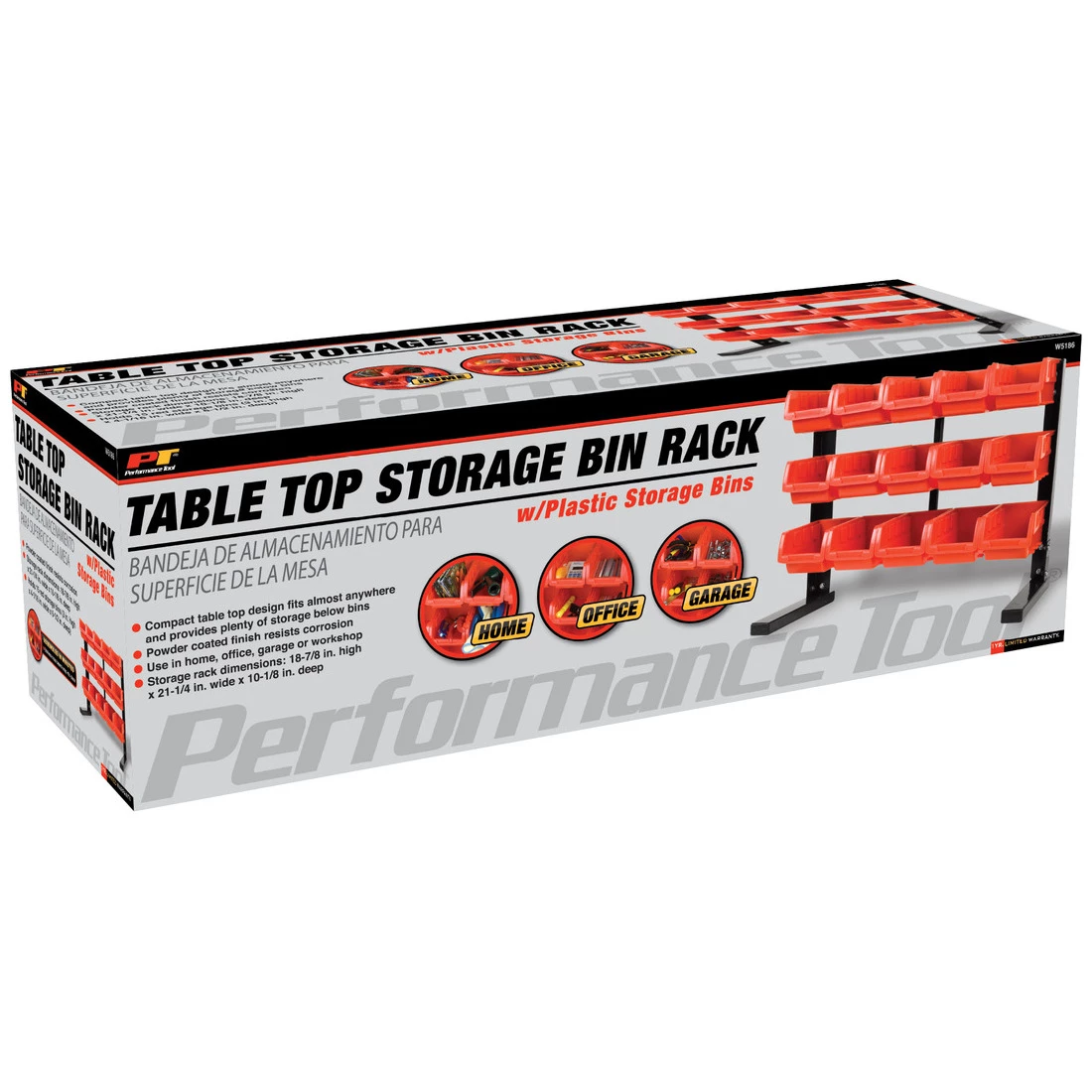 Performance Tool 15 Bin Table Top Storage Rack, W5186 4 Performance Tool 15 Bin Table Top Storage Rack, W5186 - Image 2