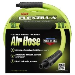 Flexzilla Air Hose, 1/4 IN MNPT Fittings, HFZ3850YW2, 3/8 IN x 50 FT