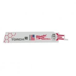 Milwaukee Tool THE TORCH SAWZALL Blade, 6 IN, 18 TPI, 5-Pack, 48-00-5784, 6 IN