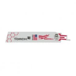 Milwaukee Tool The Torch SAWZALL Blades, 6 IN, 10 TPI, 5-Pack, 48-00-5712, 6 IN