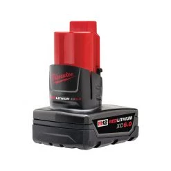 Milwaukee Tool RedLithium XC 6.0 AH Extended Capacity Battery Pack, M12, 48-11-2460