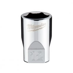 Milwaukee Tool 6-Point 1/4 IN Drive Socket, 45-34-9038, 12 mm