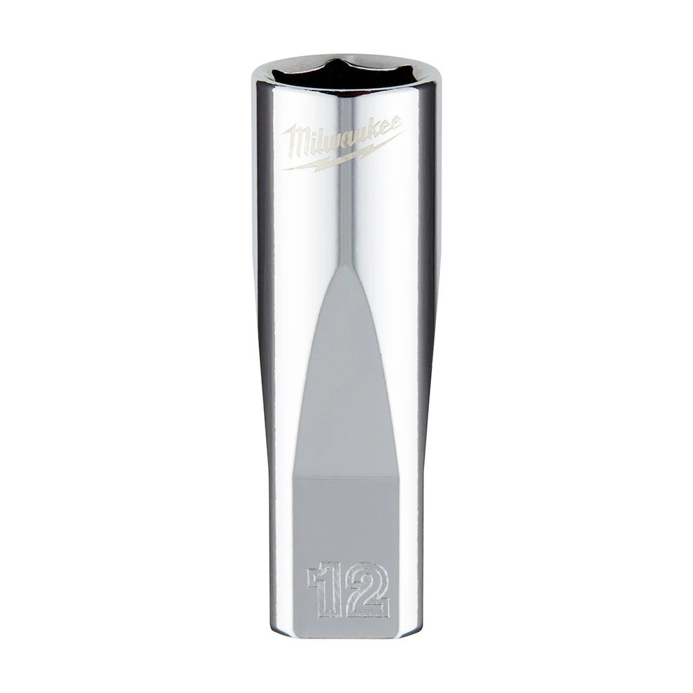 Milwaukee Tool 6-Point 1/4 IN Drive Deep Socket, 45-34-9050, 12 mm 3 Milwaukee Tool 6-Point 1/4 IN Drive Deep Socket, 45-34-9050, 12 mm