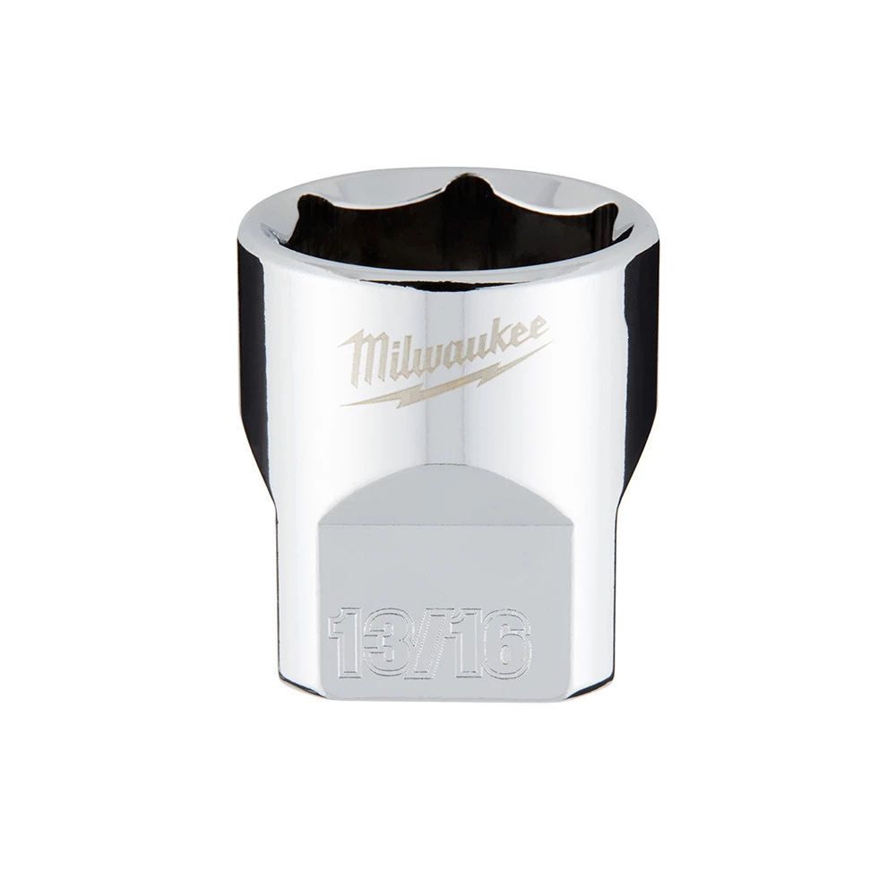 Milwaukee Tool 6-Point 3/8 IN Drive Socket, SAE, 45-34-9069, 13/16 IN 3 Milwaukee Tool 6-Point 3/8 IN Drive Socket, SAE, 45-34-9069, 13/16 IN