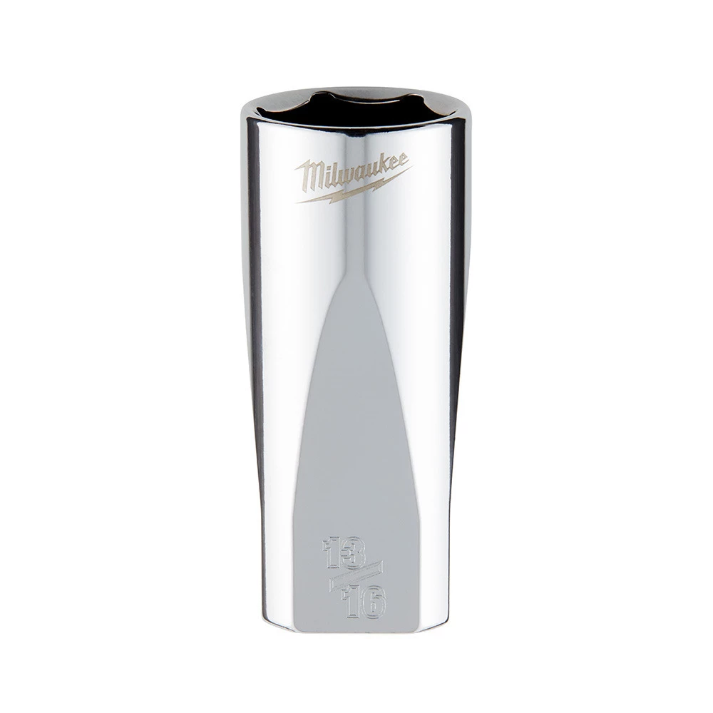 Milwaukee Tool 6-Point 3/8 IN Drive Deep Socket, SAE, 45-34-9074, 13/16 IN 3 Milwaukee Tool 6-Point 3/8 IN Drive Deep Socket, SAE, 45-34-9074, 13/16 IN