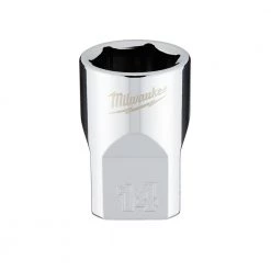 Milwaukee Tool 6-Point 3/8 IN Drive Socket, 45-34-9084, 14 mm