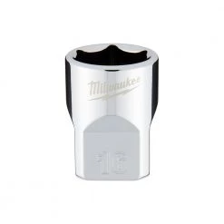 Milwaukee Tool 6-Point 3/8 IN Drive Socket, 45-34-9086, 16 mm