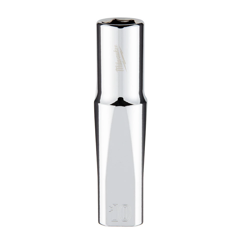 Milwaukee Tool 6-Point 3/8 IN Drive Deep Socket, 45-34-0010, 10 mm 3 Milwaukee Tool 6-Point 3/8 IN Drive Deep Socket, 45-34-0010, 10 mm