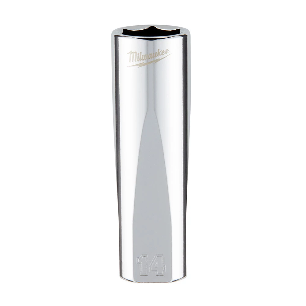 Milwaukee Tool 6-Point 3/8 IN Drive Deep Socket, 45-34-0014, 14 mm 3 Milwaukee Tool 6-Point 3/8 IN Drive Deep Socket, 45-34-0014, 14 mm