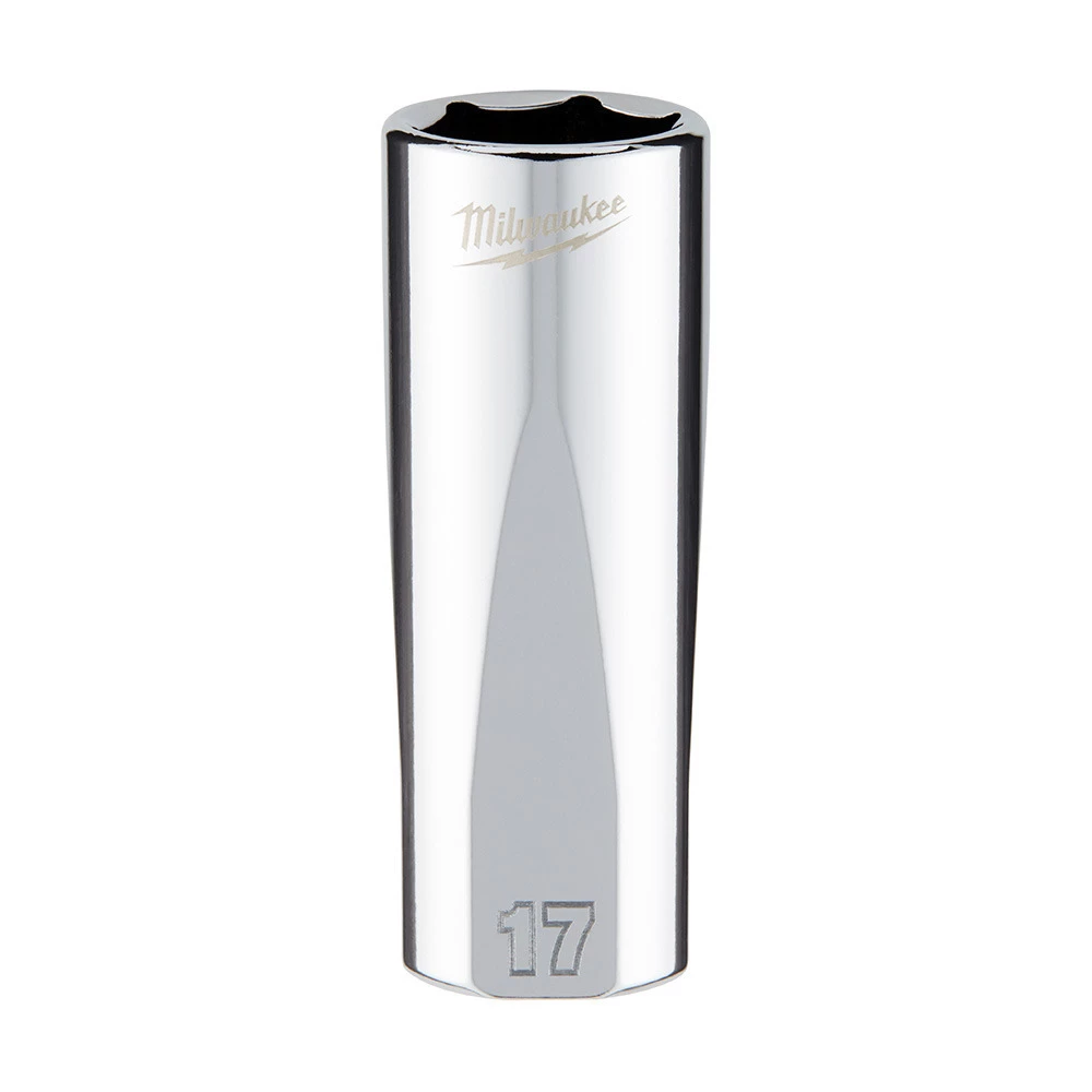 Milwaukee Tool 6-Point 3/8 IN Drive Deep Socket, 45-34-0117, 17 mm 3 Milwaukee Tool 6-Point 3/8 IN Drive Deep Socket, 45-34-0117, 17 mm