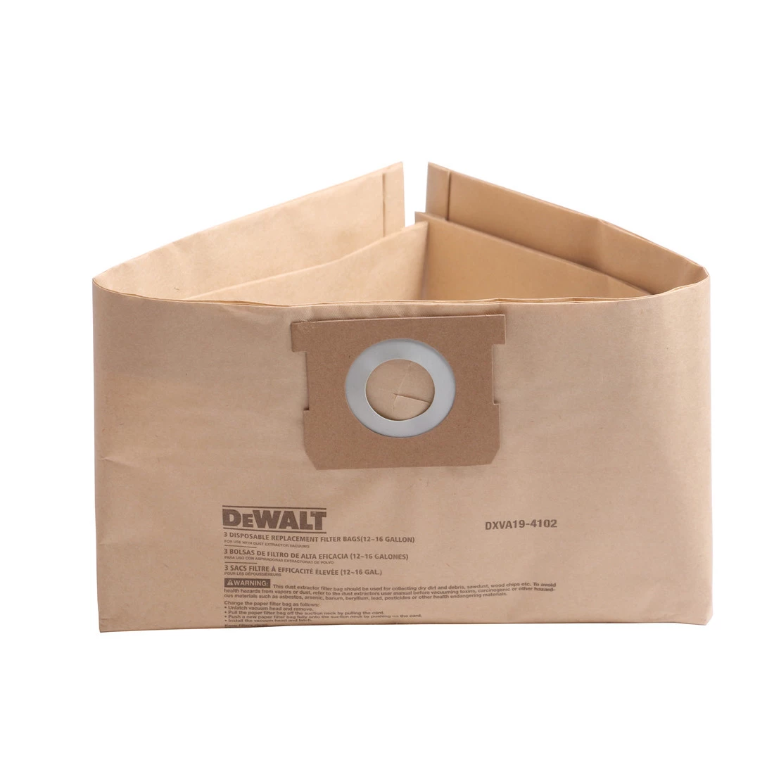 DEWALT Dust Bag, Fits 12-16 Gallon Wet & Dry Vacuum, DXVA19-4102 3 DEWALT Dust Bag, Fits 12-16 Gallon Wet & Dry Vacuum, DXVA19-4102
