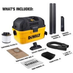 DEWALT Portable Wet & Dry Vacuum, DXV04T, 4 Gallon