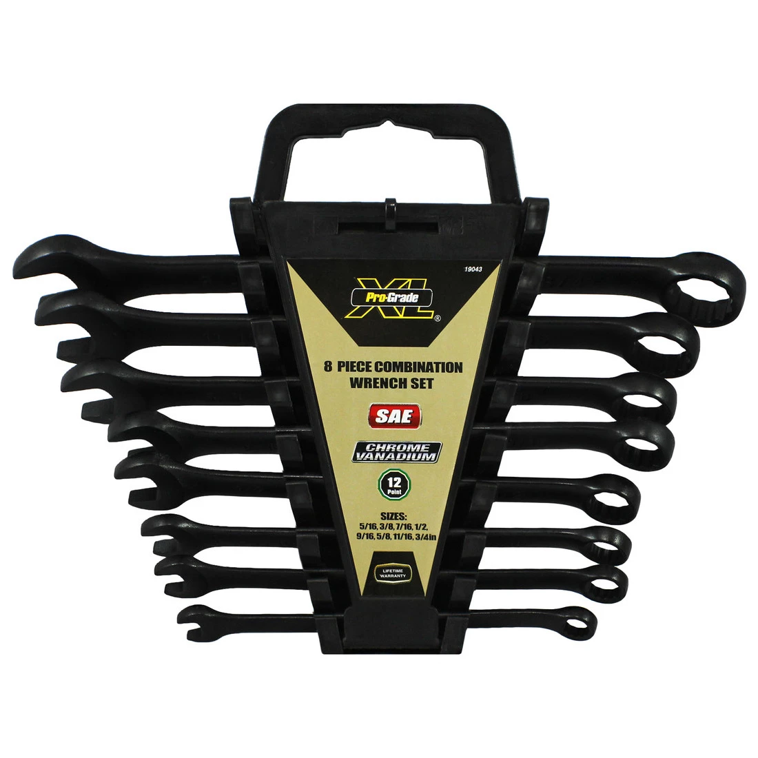 Pro-Grade 8-Piece SAE Black Phosphate Combination Wrench Set, 19043 3 Pro-Grade 8-Piece SAE Black Phosphate Combination Wrench Set, 19043