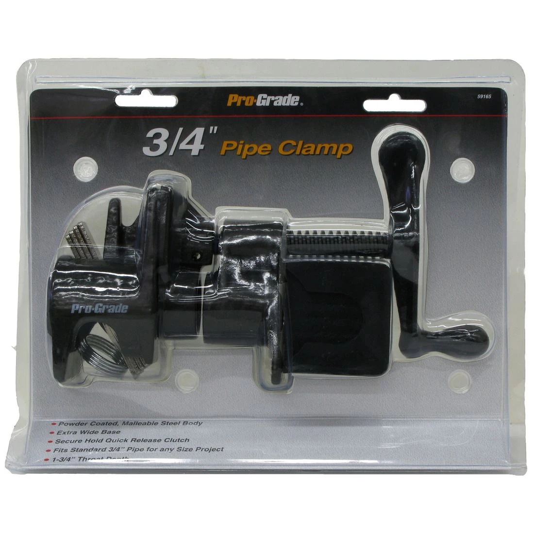 Pro-Grade 3/4 IN Pipe Clamp with Pads, 59165 3 Pro-Grade 3/4 IN Pipe Clamp with Pads, 59165