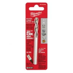 Milwaukee Tool Extra Long Pilot Bit, 49-56-8000, 1/4 IN