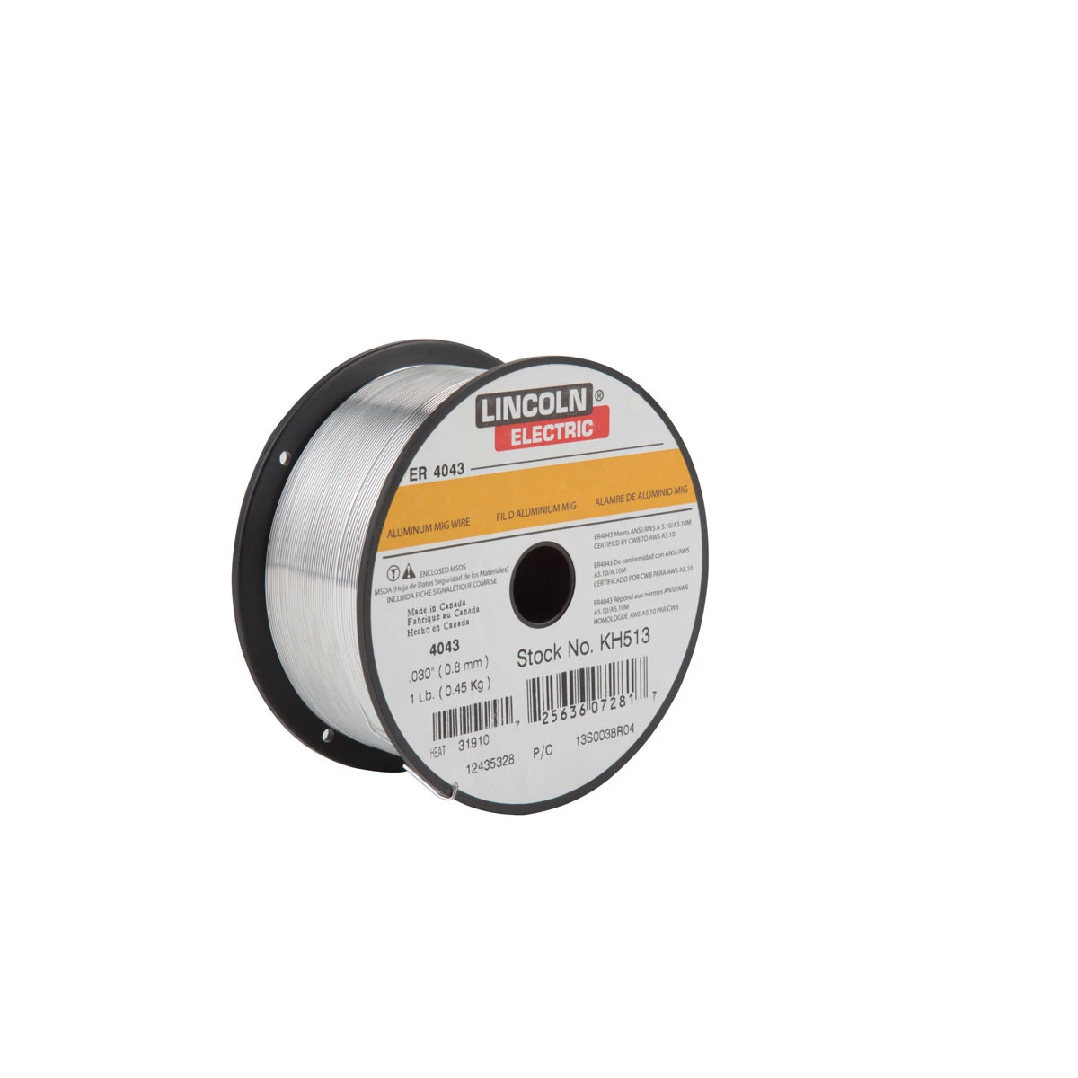 Lincoln Electric Aluminum Welding Wire .030-1#sp Er4043, KH513 4 Lincoln Electric Aluminum Welding Wire .030-1#sp Er4043, KH513 - Image 2