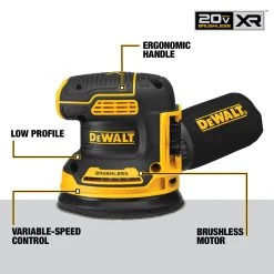 DEWALT Brushless Variable Speed Cordless Random Orbital Sander (Bare Tool), 20V MAX, DCW210B -Tools Elegant shop sftp a s assets20210520000000048