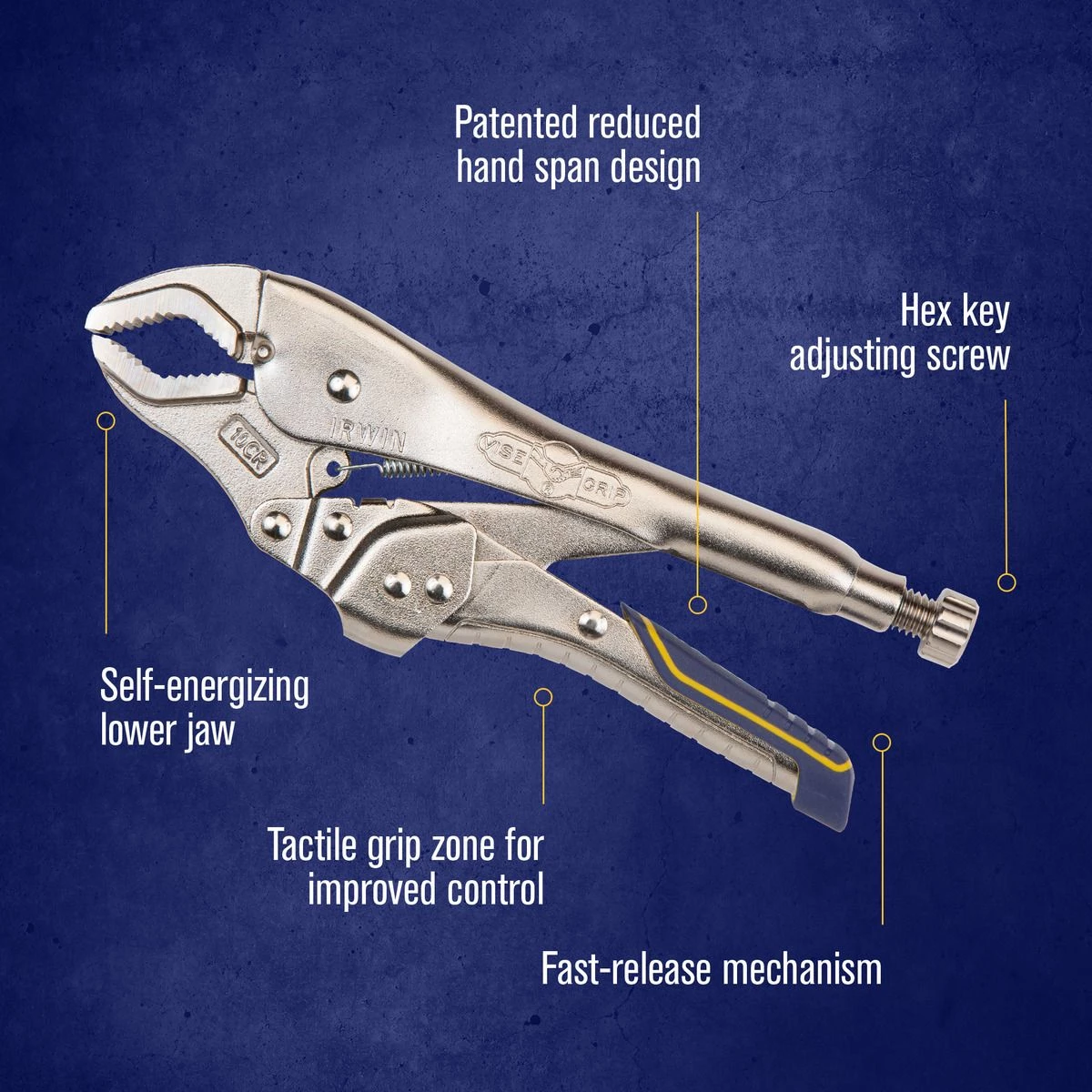 Irwin Plier Locking 10cr Fast Release Red Hand Spn 10 IN, IRHT82573 5 Irwin Plier Locking 10cr Fast Release Red Hand Spn 10 IN, IRHT82573 - Image 3