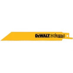 DEWALT Straight Back Reciprocating Blade, 8 IN, 10/14 TPI, 5-Pack, DW4846L