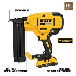 DEWALT Brad Nailer Kit, 20V MAX XR, 18-Gauge, DCN680D1 -Tools Elegant shop sftp a s assets20210521000000042