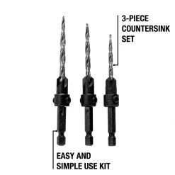 DEWALT Countersink Set, 3-Piece, DW2535 9 DEWALT Countersink Set, 3-Piece, DW2535 -Tools Elegant shop sftp a s assets20210521000000139