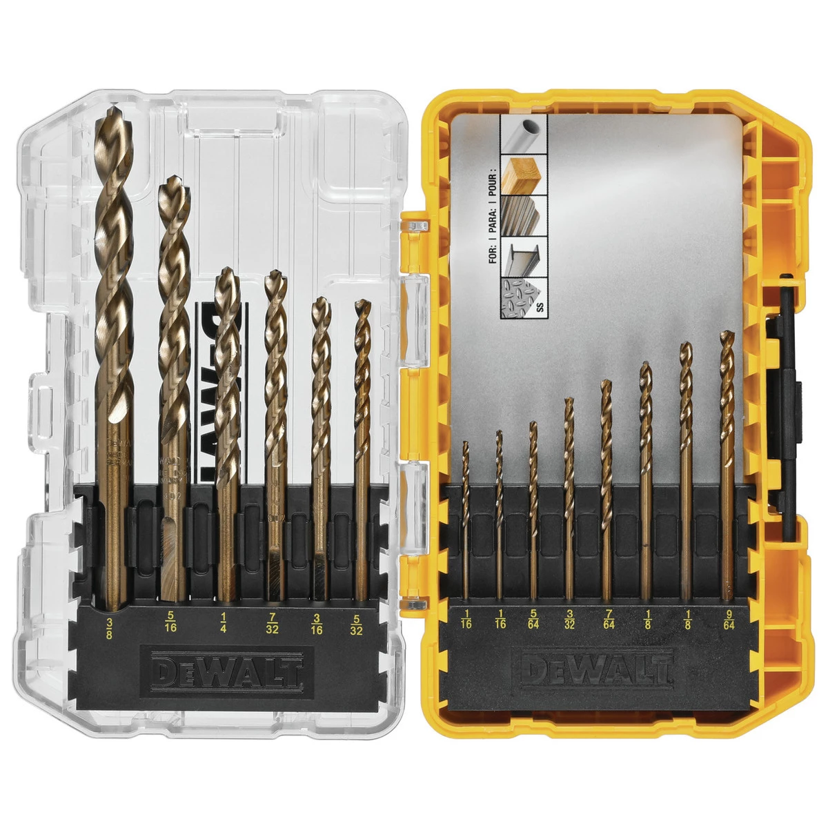 DEWALT Industrial Cobalt Pilot Point Drill Bit Set, 14-Piece, DWA1240 3 DEWALT Industrial Cobalt Pilot Point Drill Bit Set, 14-Piece, DWA1240