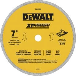 DEWALT Ceramic Tile Blade Wet, 7 IN x 0.06 IN, DW4760