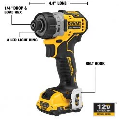 DEWALT Brushless Cordless Screwdriver, 12V MAX, 1/4 IN, DCF601F2 -Tools Elegant shop sftp a s assets20210525000000250