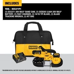 DEWALT Lithium-Ion Band Saw Kit, 20V MAX, DCS371P1 -Tools Elegant shop sftp a s assets20210527000000022