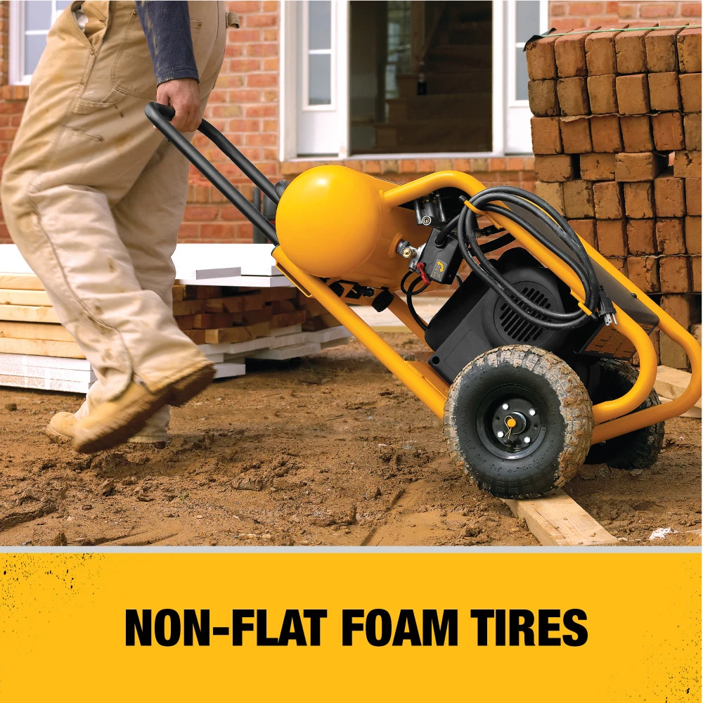 DEWALT Heavy-Duty 200psi, 4.5 Gallon Electric Wheeled Compressor, D55146 6 DEWALT Heavy-Duty 200psi, 4.5 Gallon Electric Wheeled Compressor, D55146 - Image 4