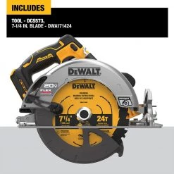 DEWALT FLEXVOLT Advantage Brushless Cordless Circular Saw (Tool Only), 20V MAX, 7-1/4 IN, DCS573B -Tools Elegant shop sftp a s assets20210528000000008