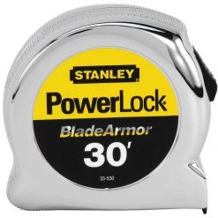 Stanley Powerlock Tape Rule with Bladearmor Coating, 33-530, 30 FT