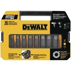 DEWALT 1/2 IN Impact Ready Socket Set, 10-Piece, DW22812 -Tools Elegant shop sftp a s assets20210528000000033