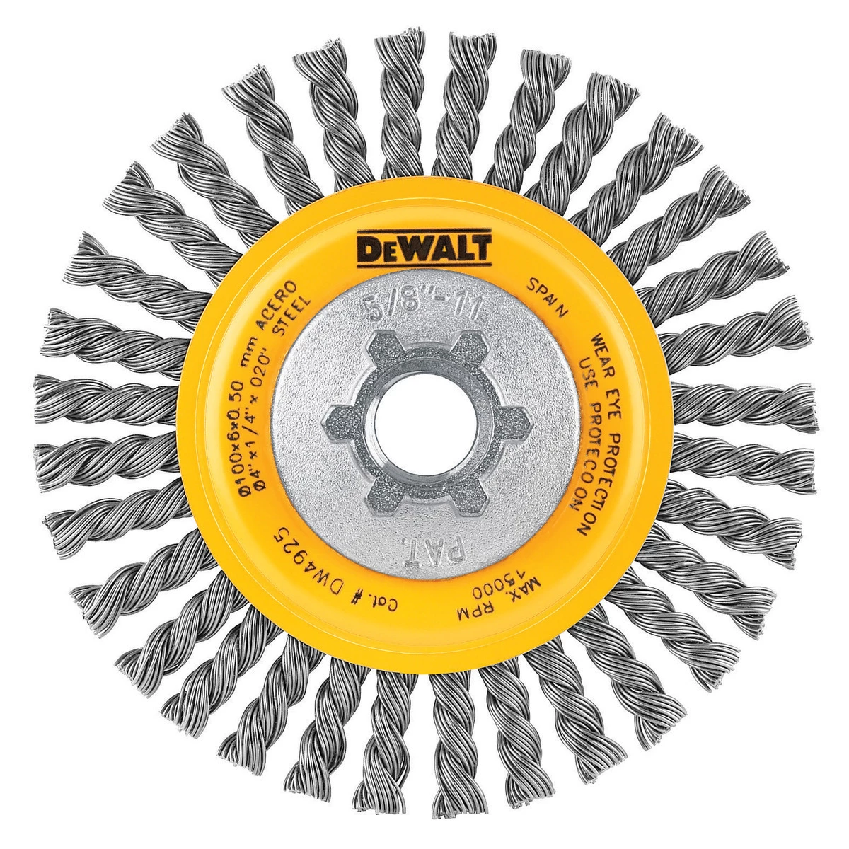 DEWALT Carbon Stringer Wire Wheel, 4 IN x 1/4 IN x .020, DW4925 3 DEWALT Carbon Stringer Wire Wheel, 4 IN x 1/4 IN x .020, DW4925