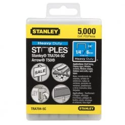 Stanley Heavy Duty Staples, 1/4 IN, 5,000-Piece, TRA704-5C