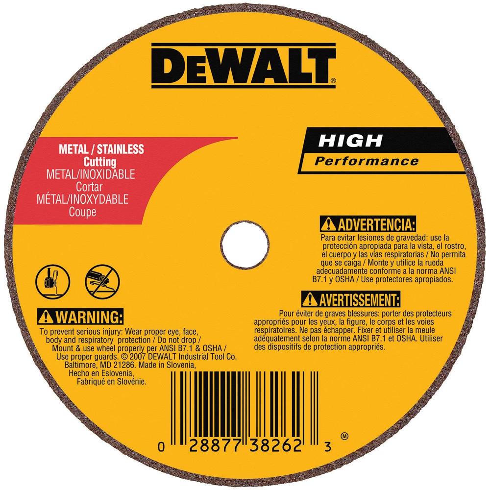 DEWALT A24r Grinding Wheel, 4 IN x 1/8 IN x 3/8 IN, DW8718 3 DEWALT A24r Grinding Wheel, 4 IN x 1/8 IN x 3/8 IN, DW8718