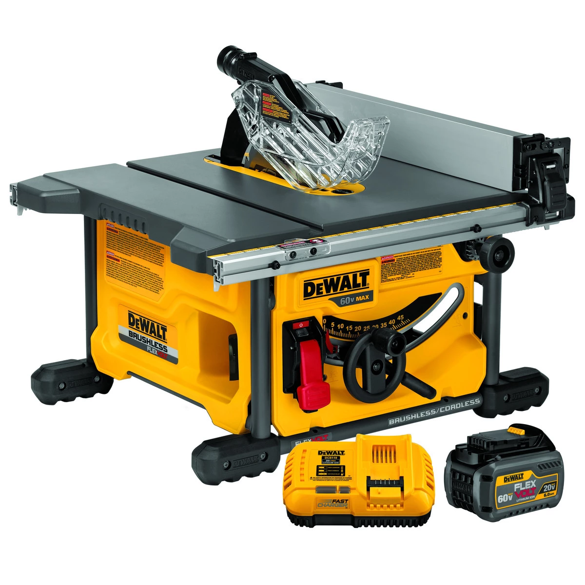 DEWALT FLEXVOLT Table Saw, 60V MAX - 1 Battery Kit, DCS7485T1 3 DEWALT FLEXVOLT Table Saw, 60V MAX - 1 Battery Kit, DCS7485T1